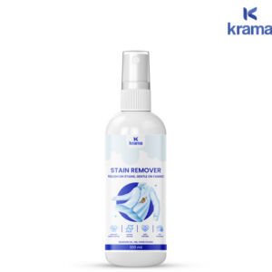 Krama Instant Stain Remover for Clothes 100ML- Active Enzyme PRE-WASH Fabric Cleaner for Food, Ink, Oil, Rust Stains