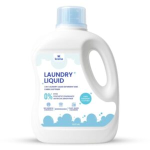 Krama Laundry Liquid Detergent 2 In 1 Duo With Laundry Conditioner/Fabric Softner In Built Formulation | Tough On Stains | Non-Toxic,Biodegradable,Baby Clothes Safe Liquid Detergent 1800ml