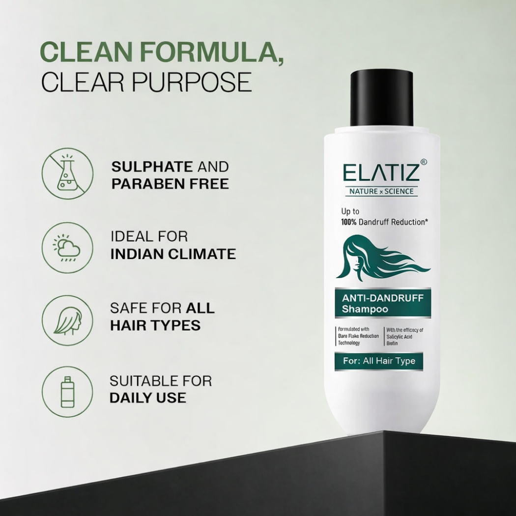 ELATIZ Anti-Dandruff Shampoo | 100% Dandruff Control | For All Hair Types - Image 2